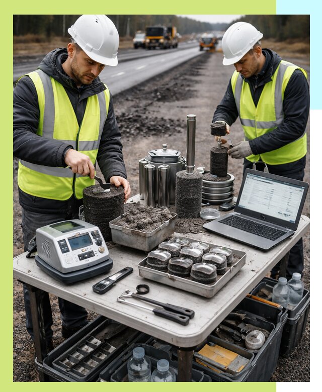 Сертификация асфальта: испытания и подтверждение в Лянторе