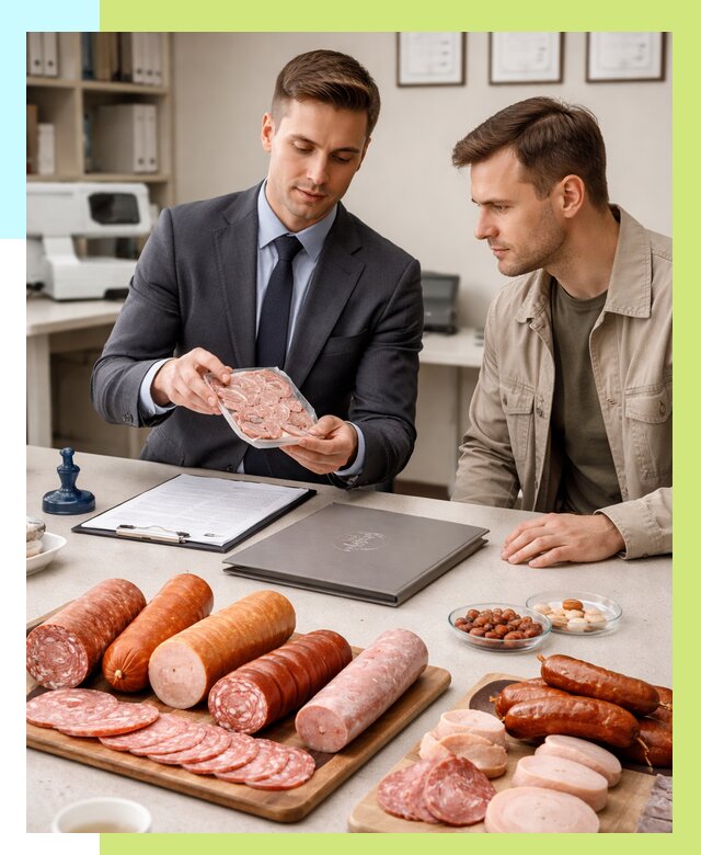 Сертификация колбасных изделий в Лянторе от 7678 р. | Алешин-Лнт